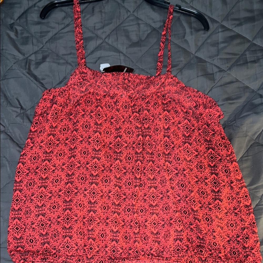 Torrid Red and Black Smocked Camisole Sleeveless Top - Picture 7 of 7